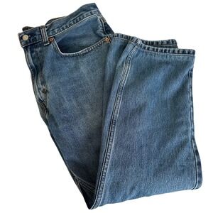 Levis 505 Regular Fit Jeans Mens 35x30 Blue Medium Wash Straight Leg 00505-4891